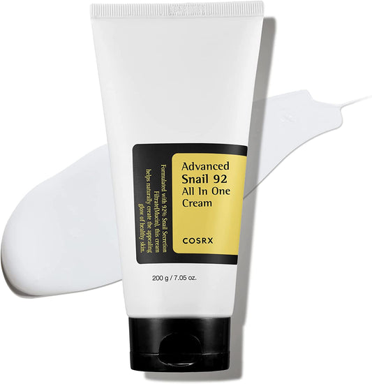 Snail Mucin 92% Repair Cream Large Size 200G, Daily Face Gel Moisturizer for Dry Skin, Sensitive Skin, Not Tested on Animals, No Parabens, Korean Skincare