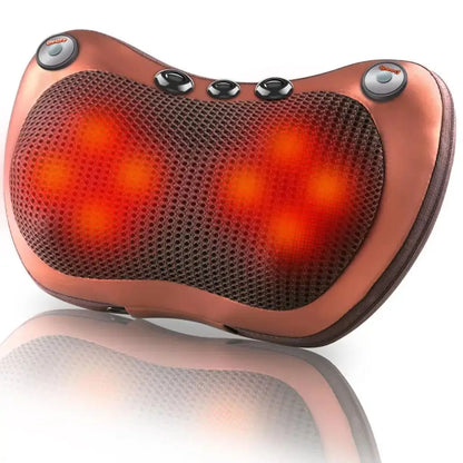 Relaxation Massage Pillow Vibrator Electric Neck Shoulder Back Heating Kneading Infrared Therapy Head Massage Pillow