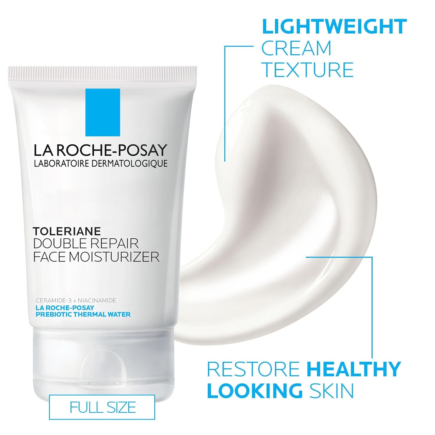 La Roche-Posay Toleriane Double Repair Face Moisturizer, Daily Moisturizer Face Cream with Ceramide and Niacinamide for All Skin Types, Oil Free, Fragrance Free