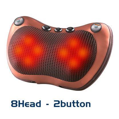 Relaxation Massage Pillow Vibrator Electric Neck Shoulder Back Heating Kneading Infrared Therapy Head Massage Pillow