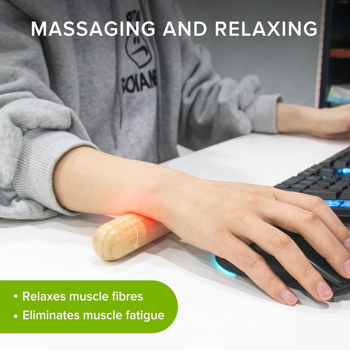 Bamboo Massage Tools Green Therapy Kit of 100% Solid Bamboo Sticks to Full Body Massage and Reduce Deep Seated Pain,Set of 12.