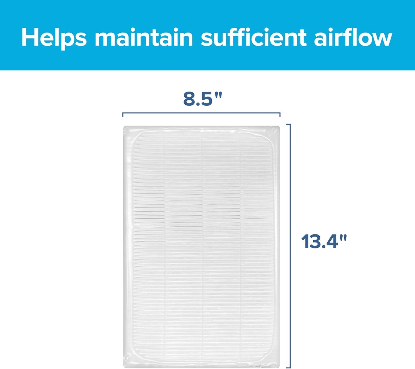 F2 Room Air Purifier Filter, True HEPA Premium Allergen, Bacteria, and Virus, 13 In. X 8.2 In., Pack of 2, Works with Devices: FAP-C02WA-G2, FAP-C03BA-G2, FAP-T03BA-G2 and FAP-SC02N