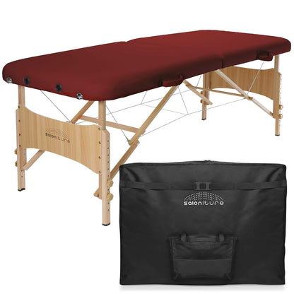 Basic Portable Folding Massage Table - Burgundy