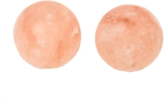 2 Pcs Ball Himalayan Salt Massage Stones Hot Massage Cold Massage Stones Set Warm Rocks Kit for Facial SPA1.97IN