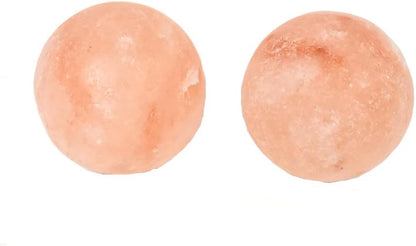 2 Pcs Ball Himalayan Salt Massage Stones Hot Massage Cold Massage Stones Set Warm Rocks Kit for Facial SPA1.97IN