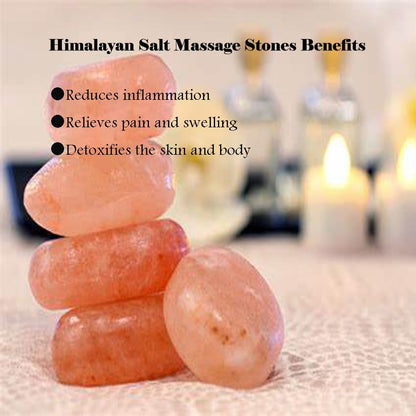 2 Pcs Ball Himalayan Salt Massage Stones Hot Massage Cold Massage Stones Set Warm Rocks Kit for Facial SPA1.97IN