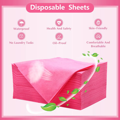 60Pcs Disposable Bed Sheets for Massage Table Spa Tatto Salon Lash Bed, Esthetician Supplies,Non-Woven Fabric, 31 X 71 Inches