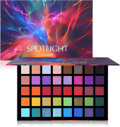 Spotlight Eyeshadow Palette Professional 40 Color Eye Shadow Matte Shimmer Makeup Pallet Highly Pigmented Colorful Powder Long Lasting Waterproof Eye Shadow