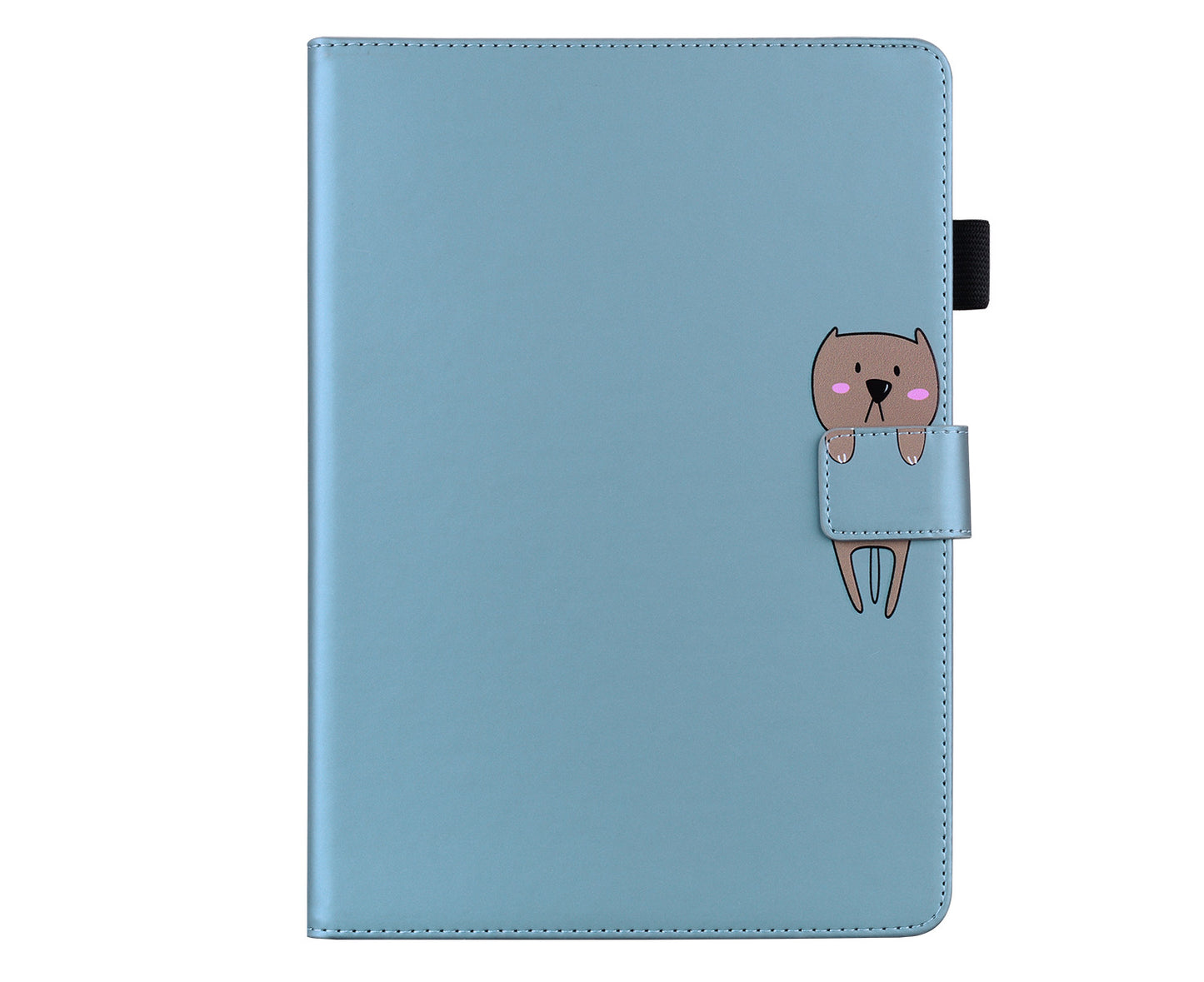 PU Leather Folio Stand Wallet Cover Case with Pencil Holder Card Slot for Samsung Galaxy Tab A7 Lite 8.7 Inch -Blue