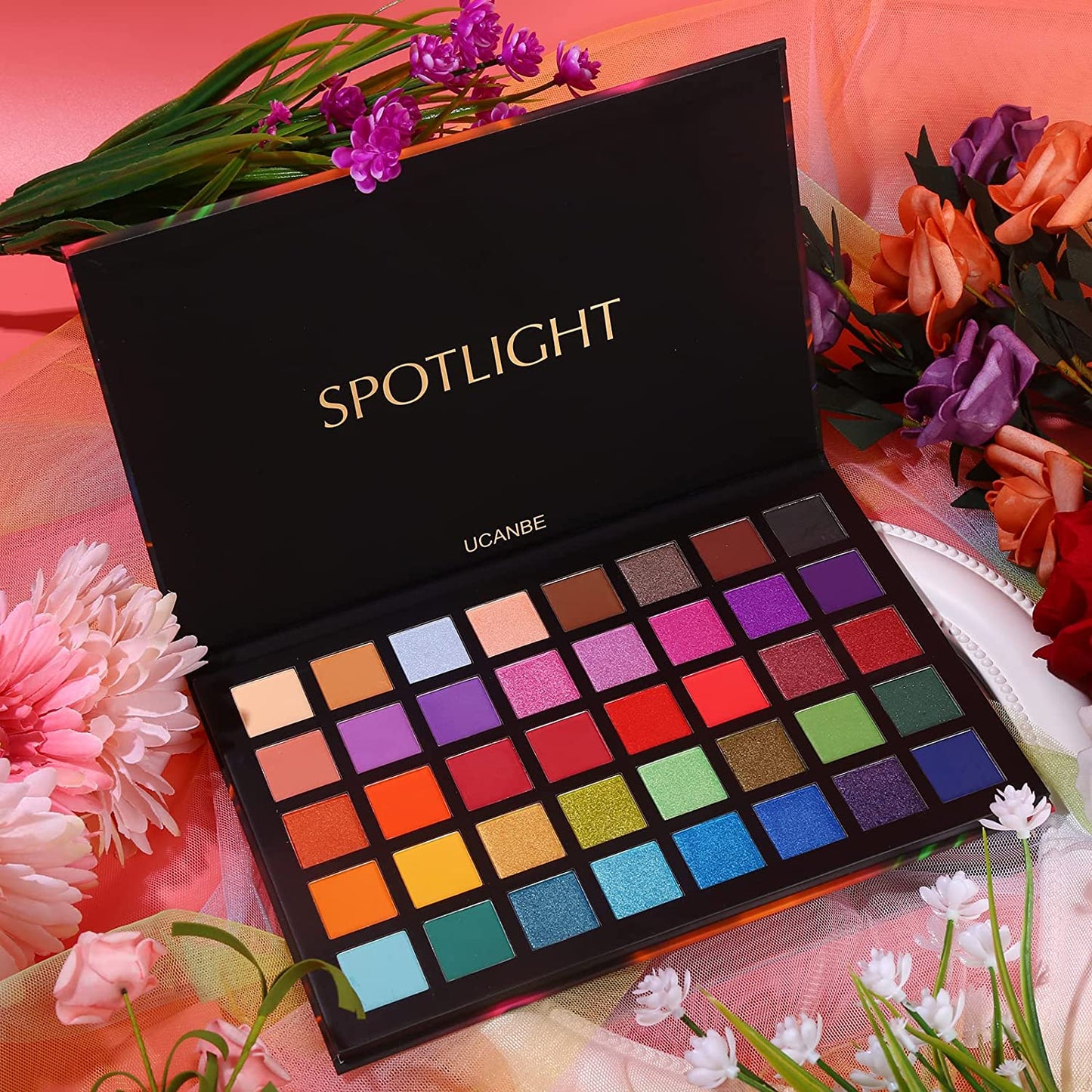 Spotlight Eyeshadow Palette Professional 40 Color Eye Shadow Matte Shimmer Makeup Pallet Highly Pigmented Colorful Powder Long Lasting Waterproof Eye Shadow