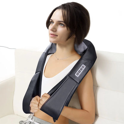 Shiatsu Back and Neck Massager Kneading Shoulder Massage Pillow with Heat Straps