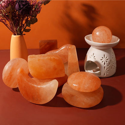 2 Pcs Ball Himalayan Salt Massage Stones Hot Massage Cold Massage Stones Set Warm Rocks Kit for Facial SPA1.97IN